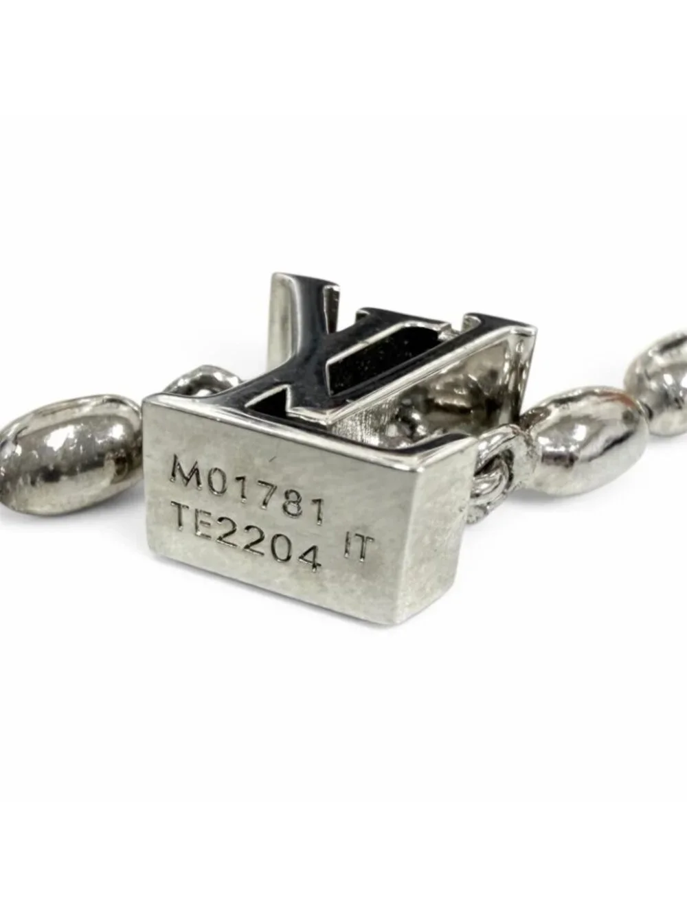 Louis Vuitton Necklace Pearl Fusion Silver White